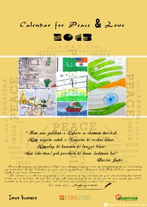 Calendar for Peace and love indopak